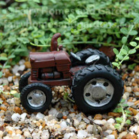 Miniature Dark Red Tractor