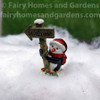 Miniature Holiday Welcome Sign with Penguin