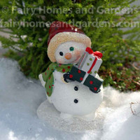 Miniature Top Collection Snowman Bearing Gifts