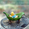 Miniature Woodland Knoll Fairy Baby in Leaf Cradle