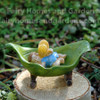 Woodland Knoll Fairy Baby in Leaf Cradle