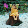 Miniature Woodland Knoll Fairy Girl on Booster Seat