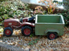 Miniature Red Farm Tractor with Wagon Planter 