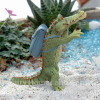 Miniature Alligator 'Chompie' Off To School Collectible