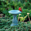 Miniature Birdbath with Redbird