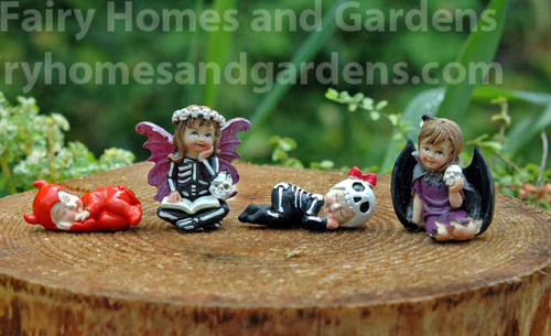 Miniature Halloween Fairies and Babies - Set of Four