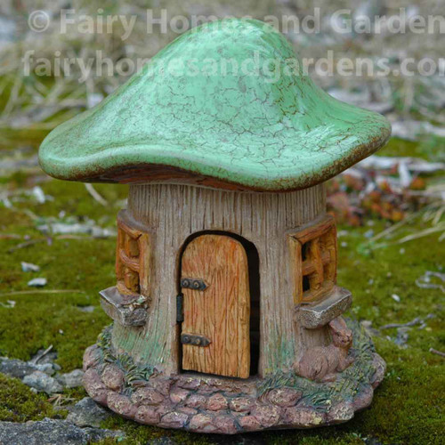 Glazed Top Woodland Knoll Mushroom Fairy House