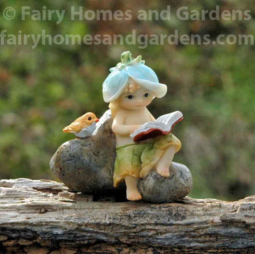 Miniature Figurine FAIRY GARDEN ~ Garden Sprites with Owl on Tree Branch ~ NEW
