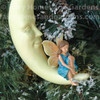 Fairy on a Crescent Moon Ornament - Closeup View