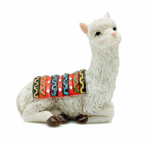 Miniature Kneeling Llama Figurine