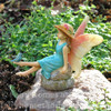 Woodland Knoll Fairy with Tiny Bluebird 