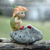 Miniature Garden Sprite with Ladybug Collectible Side View