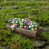 Woodland Knoll Miniature Log Planter of Flowers