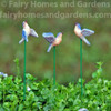 Miniature Flying Bluebird - Set of Three