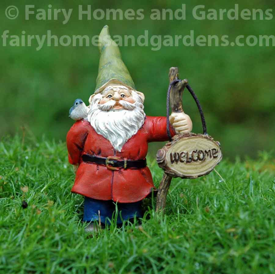 Gnomes Set of 3 Fairy Garden Plant Pot Figurines Painted Resin