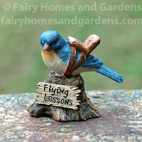 Miniature  "Flying Lessons" Bluebird Figurine