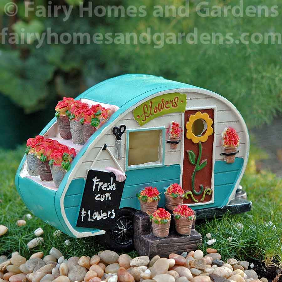 Fairy Garden Christmas LED Camper for Miniature Garden