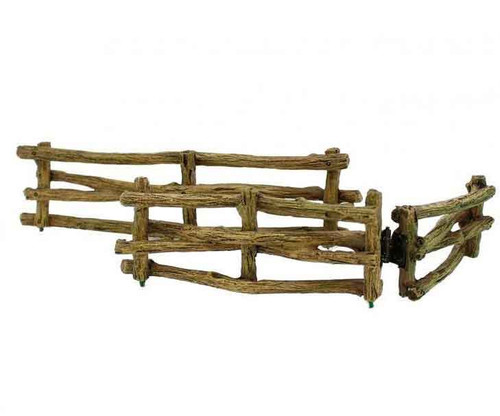 Woodland Knoll Wood Fence with Hinged Gate