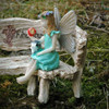 Miniature Fairy Figurine Aubrey with Kitten