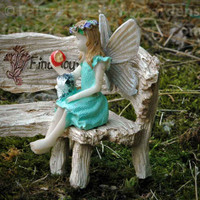 Miniature Maggie and Toby Dog Fairy Pick for Fairy or Gnome Garden NEW 
