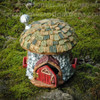 Shingletown Mushroom Fairy Hut with Hinged Door Ajar