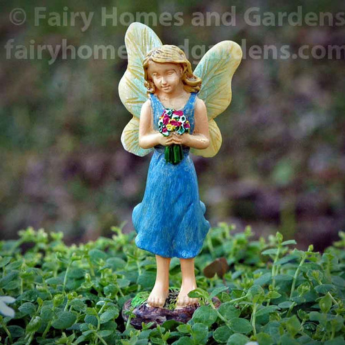 Woodland Knoll Fairy with Wildflower Bouquet