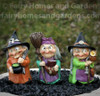 Miniature Grumpy Witch Figurines - Set of Three