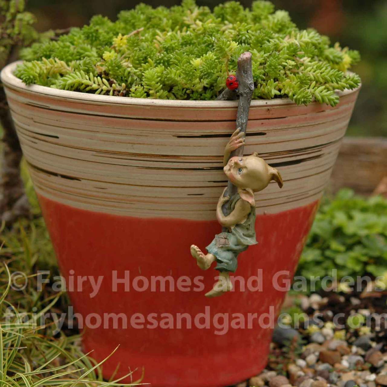 Miniature FAIRY GARDEN ~ Pixie Flower Pot Hugger ~ NEW 