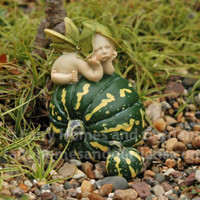 Fairy Baby atop a Green Pumpkin