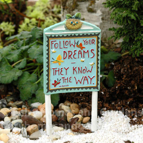 Miniature Follow Your Dreams Sign