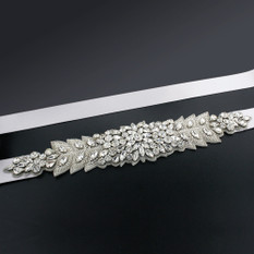 GIAVAN Bridal Sash with Marquise Crystal Detailing BL40