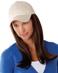 Long Hat with hair Beige Cap