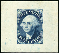 #     9x1TC2p SUPERB, Blue, trial color proof on Bond,  Dot and Scar,  we have the 4 colors, make a set and save, VERY FRESH and RARE