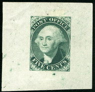 #     9x1TC2q SUPERB, Green, trial color proof on Bond,  Dot and Scar,  we have the 4 colors, make a set and save, VERY FRESH and RARE