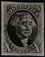 #   2 VF/XF, w/PF (10/91) CERT, very thin "strong bluish" paper, unlisted in Scott's,   Wonderful Stamp!  Ex Gross
