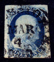 #   9 SUPERB, clear March 4 date stamp, Nice!