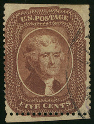 #  28 Fine/Ave, w/PF (03/17) CERT, a wonderful stamp with a face free cancel, faint crease, nice price