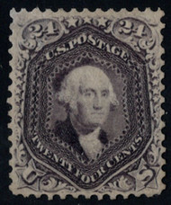 #  60 VF/XF OG H, w/PF (10/07) CERT, currently known as 70TCe, eye popping color on this usually drab color, small thin, extremely well centered for this low population item,  SHOWPIECE!