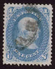 #  63 SUPERB, used, well centered with large margins