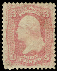 #  64 VF/XF OG H, w/CROWE (03/21) CERT, stunning PINK color, vertical crease which is normal for all OG copies, small repair, Catalogs $14000.  VERY RARE!
