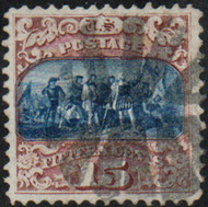 # 119 XF, w/PF (10/81) CERT, a well centered stamp with large margins, bold color and nice fancy cork cancel