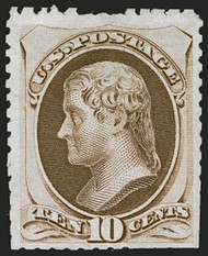 # 172 VF mint NH, NGAI, w/CROWE (12/21)CERT, wonderfully fresh color, only 39 known genuine stamps available for collectors, usual scissor cut perforations, FRESH COLOR!