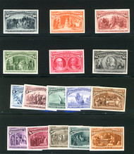# 230P4 - 245P4 SUPERB proofs on card, each stamp handpicked for vivid colors and large equal margins,  SUPER SET!