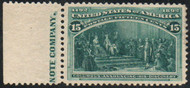 # 238 VF/XF OG VLH, w/PSE (7/06) CERT, with imprint margin,   Very nice stamp!