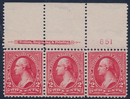 # 279B XF-SUPERB OG NH, plate strip of 3, well centered,   TOP OF THE LINE!
