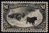 # 292 XF OG NH, w/CROWE (12/21) and PF (10/79)CERTS, a select mint never hinged "Cattle In the Storm", post office fresh gum and color, SHOWPIECE!