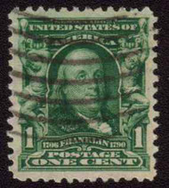 # 300 SUPERB JUMBO, perfectly centered within large even margins, bold color and nice wavy line cancel.