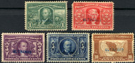 # 323 - 327 ULTRAMAR Overprints, VF Unused, 10c with gum,  SUPER RARE COMPLETE SET, only a few sets known, the Portuguese Ministry for the Colonies applied the "Ultramar" overprint ("overseas") upon receipt of the stamps from U.P.U. headquarters in B