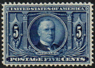 # 326 XF-SUPERB OG NH, w/PSE (GRADED 85+ (07/07)) CERT, Grade reduced, stray ink on 'FIVE',  a wonderful stamp with near perfect centering, much better than the '85' suggests.  See photo
