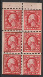 # 332a F-VF OG NH, booklet pane, Amazing!
